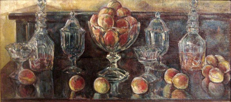 Childe Hassam Still Life with Peaches and Old Glass Germany oil painting art